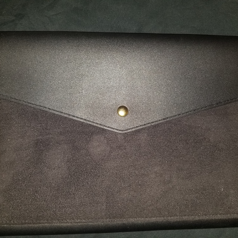 Glass Ladder & Co | The Megan Portfolio Clutch Black Vegan Leather NWOT